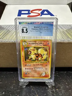 Pokemon Gym 2 Blaine's Arcanine Japanese 1999 Fire Holo Rare CGC 8.5 NM/MINT+ - Image 1