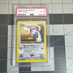 Pokemon Lugia Neo Genesis Unlimited Holo Rare #9 PSA 6 - Image 4