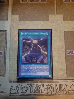 YUGIOH TCG MOUND OF THE BOUND CREATOR DRLG-EN025 SECRET 1ST EDITION NM - Image 1