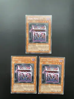 Yugioh Dark Mimic LV3 SOD-EN010 1st Edition Rare Damaged X3 - Image 1
