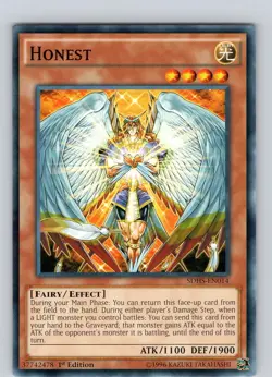 Yu-Gi-Oh TCG Honest SDHS-EN014 1st Edition Common Card NM - Image 1