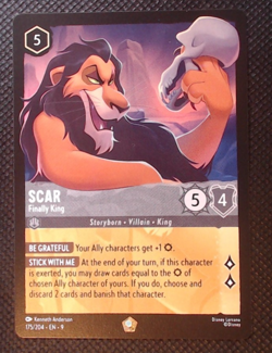 Scar – Finally King 175/204 – Legendary – Disney Lorcana Fabled - Normal - Image 1