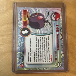 Venonat 48 Topps Series 1 Holo Foil Pokemon Card Blue Logo - Image 2