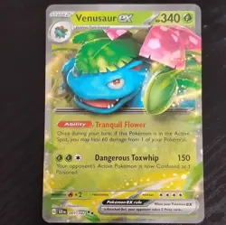 Pokemon Venusaur ex Scarlet & Violet 151 Full Art Holo Double Rare Card 001/142 - Image 1