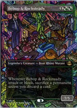 Bebop & Rocksteady (Borderless) R Teenage Mutant Ninja Turtles 204 NM Foil Magic - Image 1