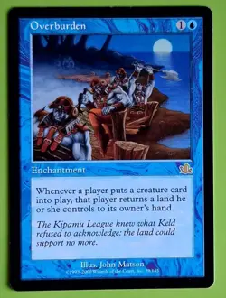 1x OVERBURDEN - Prophecy, Enchantment, Rare, MTG 39/143 - Image 1