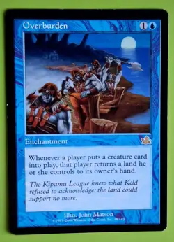 1x OVERBURDEN - Prophecy, Enchantment, Rare, MTG 39/143 - Image 5