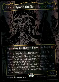 1x Foil Atraxa, Grand Unifier (Oil Slick Raised Foil) - Phyrexia: All Will Be On - Image 1