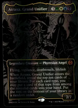 1x Foil Atraxa, Grand Unifier (Oil Slick Raised Foil) - Phyrexia: All Will Be On - Image 1