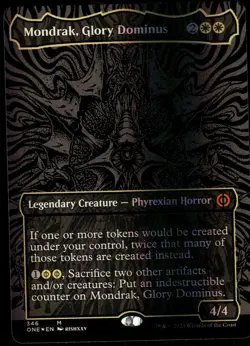 1x Foil Mondrak, Glory Dominus (Oil Slick Raised Foil) - Phyrexia: All Will Be O - Image 1