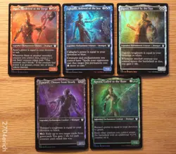 Set of 5 FOIL Theros Beyond Death Legendary Showcase Creatures *NM* Magic MTG - Image 1