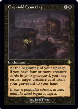 Oversold Cemetery (Retro Frame) - Dominaria Remastered - Magic MTG NM - Image 1