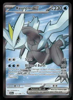 Pokemon Cards Kyurem ex 157/086 Black Bolt Ultra Rare NM *2 - Image 1