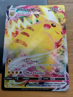 Pikachu VMAX SWSH286 Black Star Promos Full Art Holo Pokemon Trading CG 2023 NM - Image 1