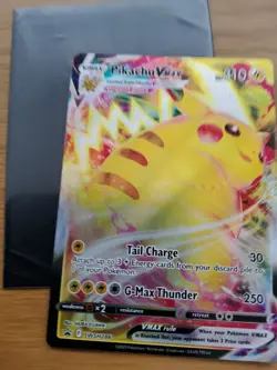 Pikachu VMAX SWSH286 Black Star Promos Full Art Holo Pokemon Trading CG 2023 NM - Image 2