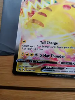 Pikachu VMAX SWSH286 Black Star Promos Full Art Holo Pokemon Trading CG 2023 NM - Image 3