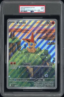 2025 POKEMON SVP VICTINI BLACK STAR PROMO JUMBO #208 PSA 9 - Image 1