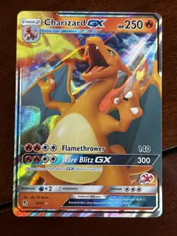 Pokemon Battle Academy Charizard GX 9/68 Full Art Holo Rare Stamped - Image 1