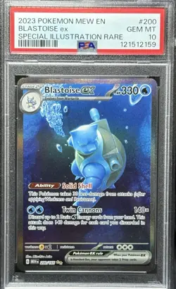 2023 POKEMON MEW EN BLASTOISE ex SPECIAL ILLUSTRATION RARE PSA 10￼ - Image 1
