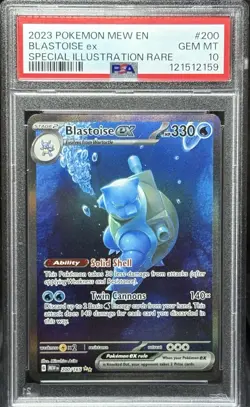 2023 POKEMON MEW EN BLASTOISE ex SPECIAL ILLUSTRATION RARE PSA 10￼ - Image 3