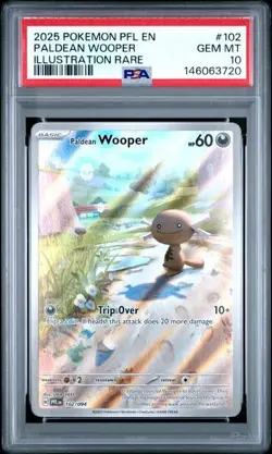 Paldean Wooper 102/094 - Phantasmal Flames #102 - Pokemon TCG ✨ PSA 10 ✨ - Image 1