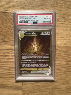 Pokemon 2023 Arceus VSTAR GG70 Full Art Secret Crown Zenith GEM MINT PSA 10 - Image 1