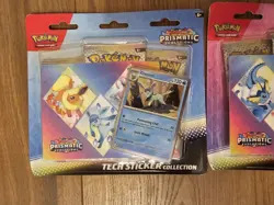 3 Pokemon TCG SV8.5 Prismatic Evolutions Tech Sticker Collection Blister Sealed - Image 2