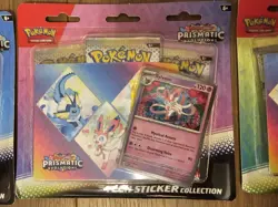 3 Pokemon TCG SV8.5 Prismatic Evolutions Tech Sticker Collection Blister Sealed - Image 3