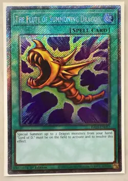 Yugioh! 1x The Flute of Summoning Dragon RA03-EN087 Platinum Secret Rare NM - Image 1
