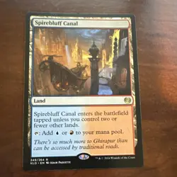 Wizards Magic: The Gathering Spirebluff Canal Rare Land Kaladesh Blue Red - Image 1