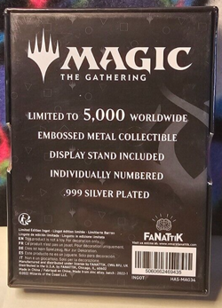 Magic the Gathering Limited Edition .999 Silver Plated Vraska Ingot - Image 3