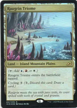 MTG: Ikoria: Lair of Behemoths: Foil Raugrin Triome: Lightly Played Condition - Image 1