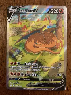 Pokemon Charizard V SWSH260 Sword & Shield Promo Full Art Holo Black Star - Image 1