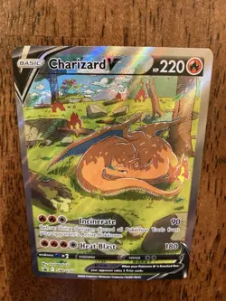 Pokemon Charizard V SWSH260 Sword & Shield Promo Full Art Holo Black Star - Image 2