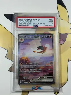 2023 POKEMON MEW EN-151 SPECIAL ILLUSTRATION RARE #199 CHARIZARD EX PSA 9 - Image 1