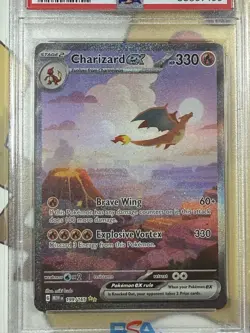 2023 POKEMON MEW EN-151 SPECIAL ILLUSTRATION RARE #199 CHARIZARD EX PSA 9 - Image 2