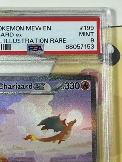 2023 POKEMON MEW EN-151 SPECIAL ILLUSTRATION RARE #199 CHARIZARD EX PSA 9 - Image 4