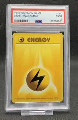 Pokemon Lightning Energy Base Set Unlimited #100 PSA 9 Mint - Image 1
