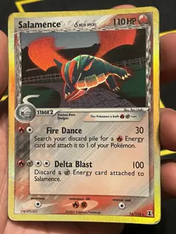 Pokemon Salamence 14/113 Ex Delta Species Reverse Holo - HP/DMG - Image 1