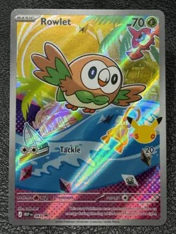 Rowlet MEP 043 Promo - Illustration Rare - Pokemon TCG: 30th Anniversary - NM - Image 1