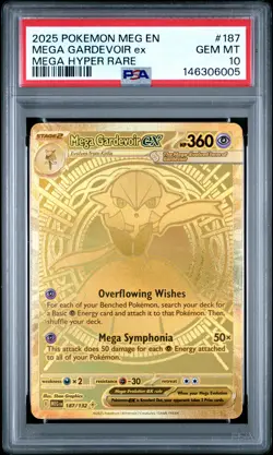2025 POKEMON MEG EN-MEGA EVOLUTION MEGA HYPER RARE #187 MEGA GARDEVOIR EX PSA 10 - Image 1