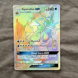 Pokemon Gyarados GX Secret Rare Full Art Holo 112/111 SM-Crimson Invasion - Image 1