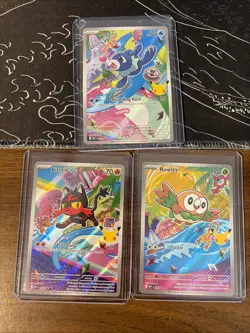 Pokemon TCG First Partner Illustration Collection Series 1 Alola GEN 7 Starters - Image 2