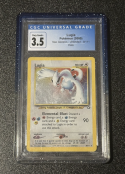CGC 3.5 ⭐ LUGIA #9 HOLO - 2000 POKEMON NEO GENESIS BLUE LABEL WOTC VINTAGE - Image 1
