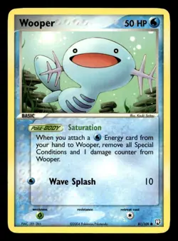 Wooper 81/109 Common Team Rocket Returns Pokemon LP - Image 1