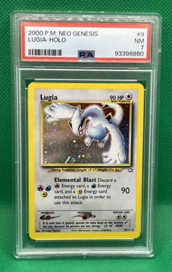 Pokemon TCG Lugia 9/111 Unlimited Neo Genesis Holo PSA 7 NM ⭐ - Image 1