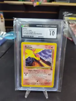 Pokemon Black Star Promo Moltres 2000 Error Illustrator CGC GM 10 - Image 1