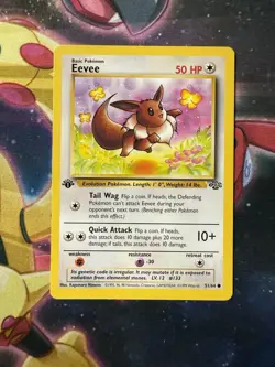 POKEMON EEVEE 51/64 1ST EDITION JUNGLE LP - Image 1