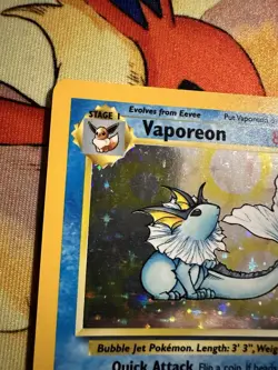Pokemon Misprint Vaporeon 12/64 NO SYMBOL ERROR MISPRINT Jungle HOLO - Image 4