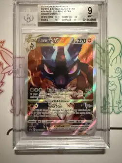 (US) BGS 9 Lucario VSTAR Pokemon TCG SWSH291 Sword & Shield Holo Promo English - Image 1